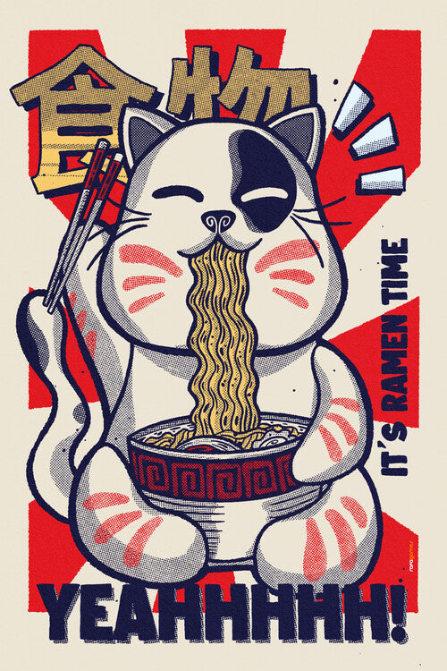 Leinwand Poster, Bilder It's Ramen Time, 60 × 90 cm