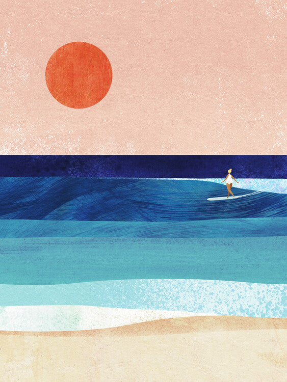 Leinwand Poster, Bilder Surf Girl, 60 × 80 cm