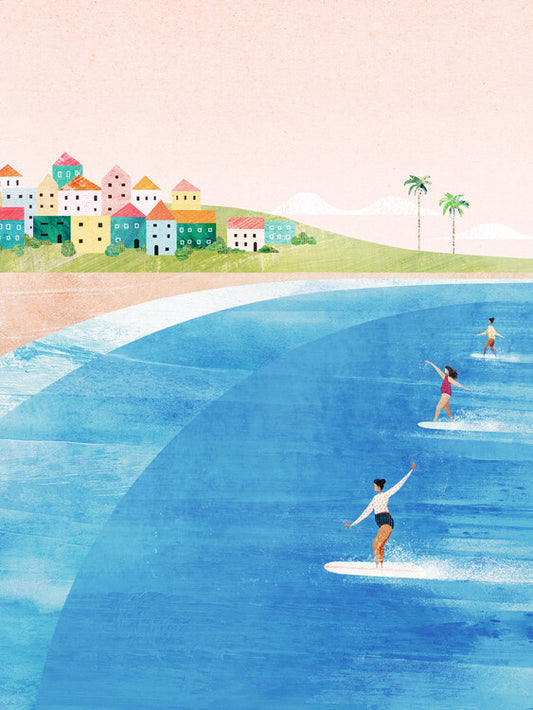 Leinwand Poster, Bilder Surf Beach, 60 × 80 cm