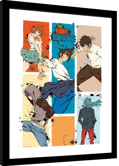 The God of High School - Colour Blocks Gerahmte Poster, Bilder, 34 × 44.2 cm