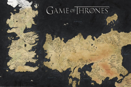 Game of Thrones - Westeros Map Poster, Plakat, 120 × 80 cm