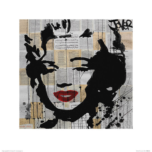 Kunstdruck Loui Jover - Marilyn, 60 × 60 cm