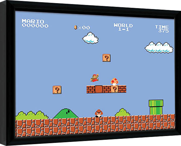 Super Mario Bros. - 1-1 Gerahmte Poster, Bilder, 30 × 40 cm