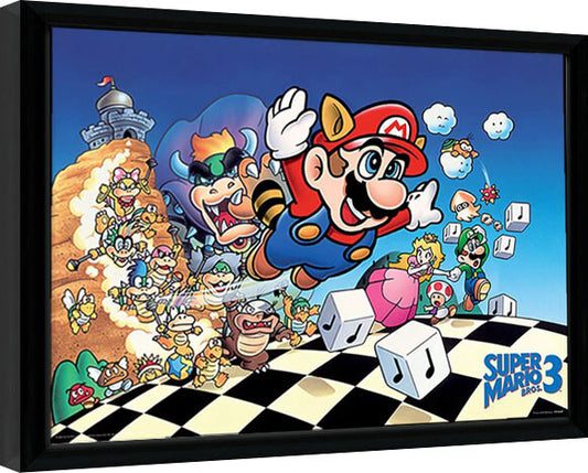 Super Mario Bros. 3 - Art Gerahmte Poster, Bilder, 40 × 30 cm