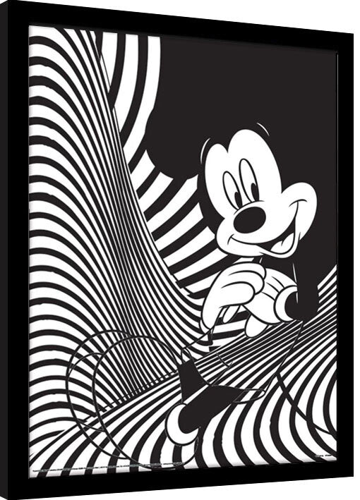 Mickey Mouse - Linear Gerahmte Poster, Bilder, 34.3 × 44.5 cm