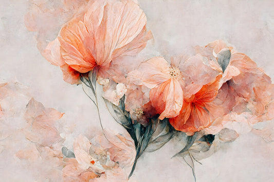 Leinwand Poster, Bilder Wild Flowers On Beige Background, Treechild, 90 × 60 cm