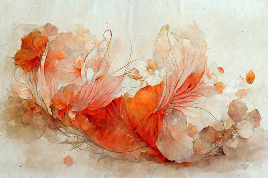 Leinwand Poster, Bilder Persian Red Flowers, Treechild, 90 × 60 cm