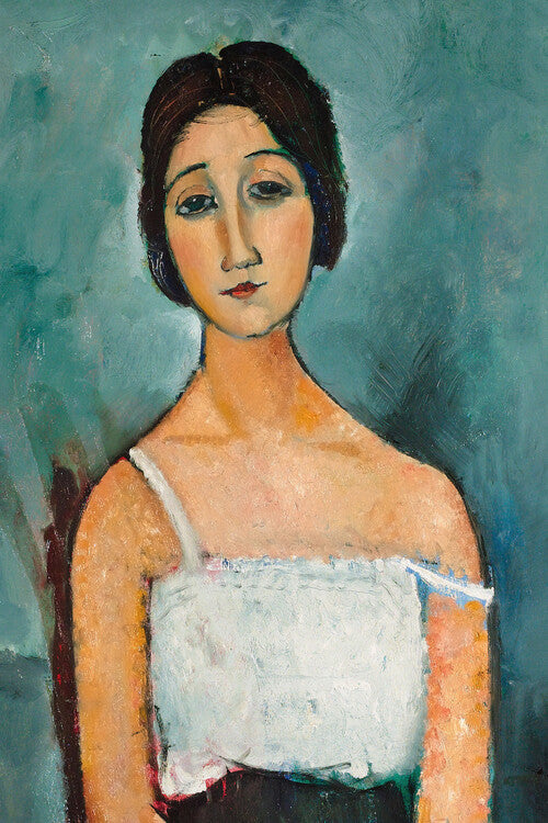 Leinwand Poster, Bilder Christina, Portrait of a Girl in White, Amedeo Modigliani, 60 × 90 cm
