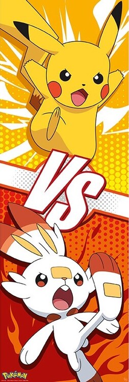 Pokemon - Pikachu and Scorbunny Poster, Plakat, 53 × 158 cm