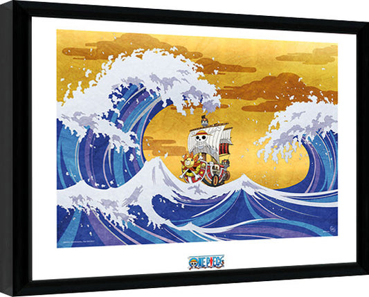 One Piece - Thousand Sunny Gerahmte Poster, Bilder, 44.2 × 34 cm
