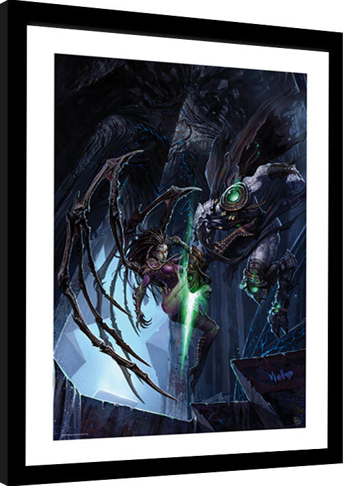 Starcraft - Zeratul vs Kerrigan Gerahmte Poster, Bilder, 34 × 44.2 cm