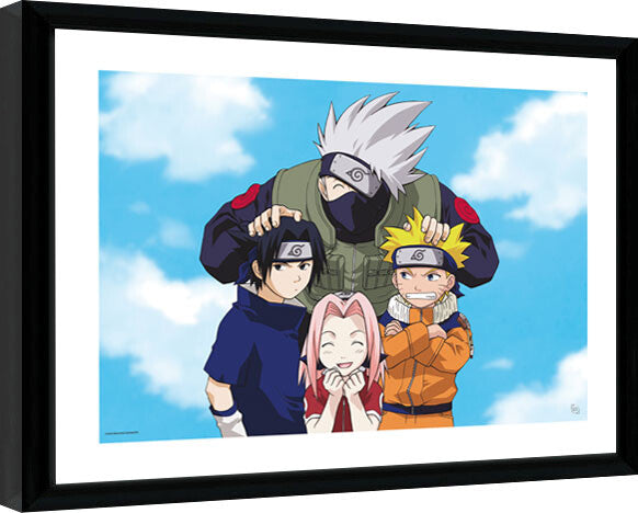 Naruto Shippuden - Photo Team 7 Gerahmte Poster, Bilder, 34 × 44.2 cm