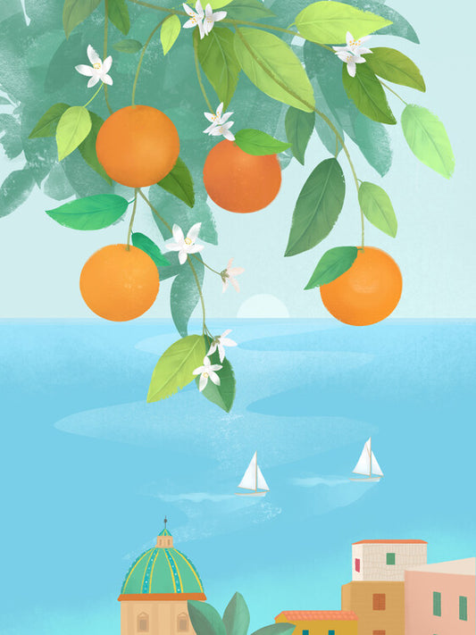 Leinwand Poster, Bilder Amalfi Oranges, 60 × 80 cm