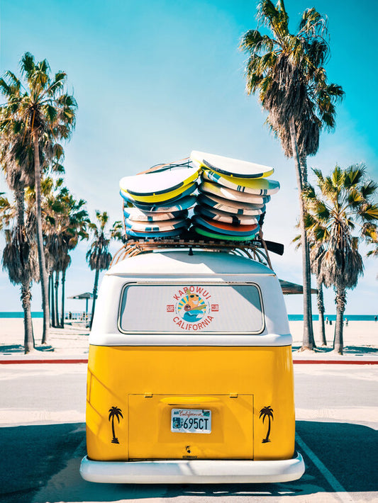 Leinwand Poster, Bilder Van Life in Yellow, 60 × 80 cm