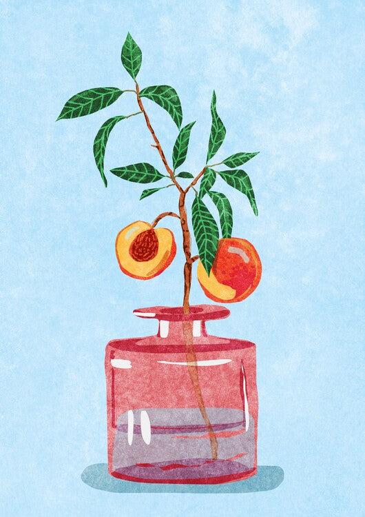 Leinwand Poster, Bilder Peach Tree in Vase, Raissa Oltmanns, 65 × 90 cm