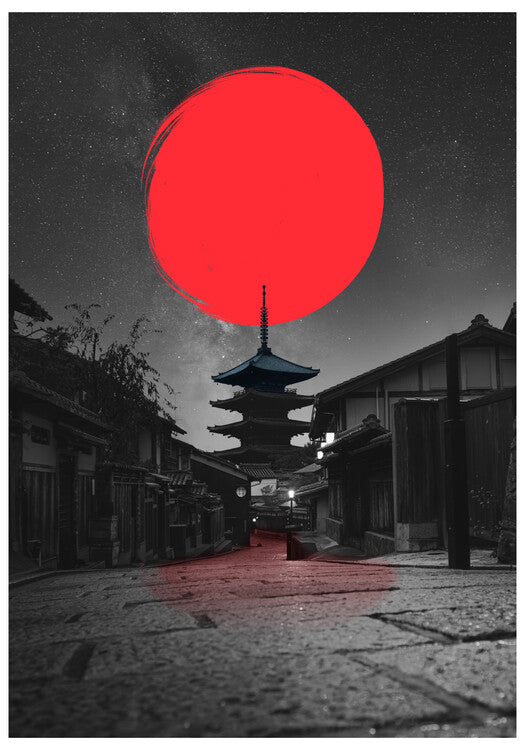 Leinwand Poster, Bilder Lonely Temple, Fadil Roze, 70 × 100 cm