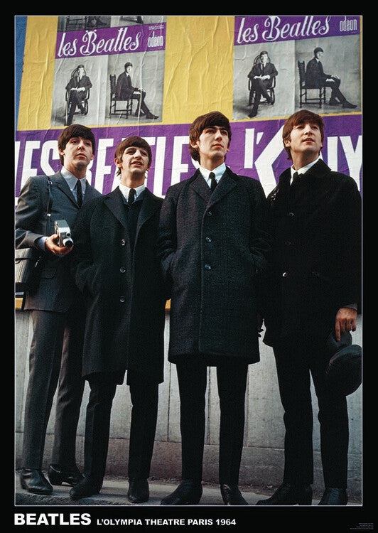 Beatles - Paris 1964 Poster, Plakat, 59.4 × 84.1 cm
