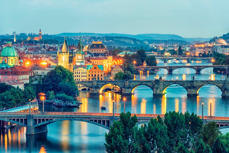 Leinwand Poster, Bilder Blue Prague, 90 × 60 cm
