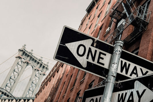 Leinwand Poster, Bilder Manhattan Bridge One Way, Rikard Martin, 90 × 60 cm