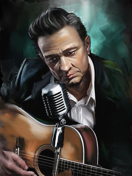 Leinwand Poster, Bilder GUITARIST J. CASH, 60 × 80 cm