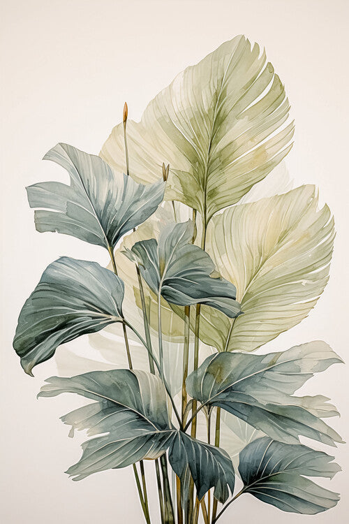 Leinwand Poster, Bilder Green Leafes, 60 × 90 cm