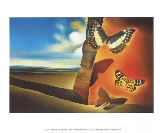 Kunstdruck Landscape with Butterflies, 1956, Salvador Dalí, 30 × 24 cm