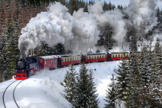 Leinwand Poster, Bilder Old Steam Lokomotive, 90 × 60 cm