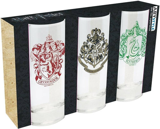 Glas Harry Potter - Crests, 3x 0,29 l