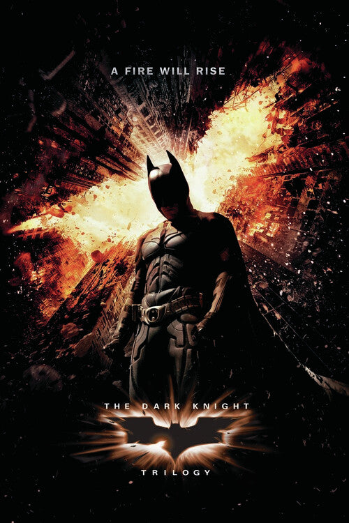 The Dark Knight Trilogy - A Fire Will Rise Poster, Plakat, 26.7 × 40 cm
