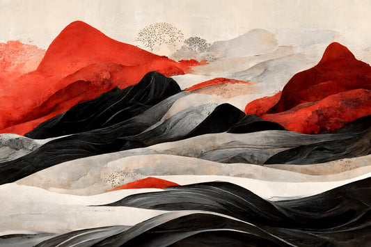 Leinwand Poster, Bilder Red Mountains, Treechild, 90 × 60 cm