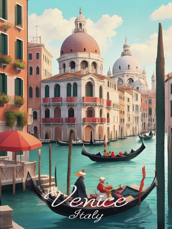 Leinwand Poster, Bilder Venice Italy Travel Print, 55 × 75 cm