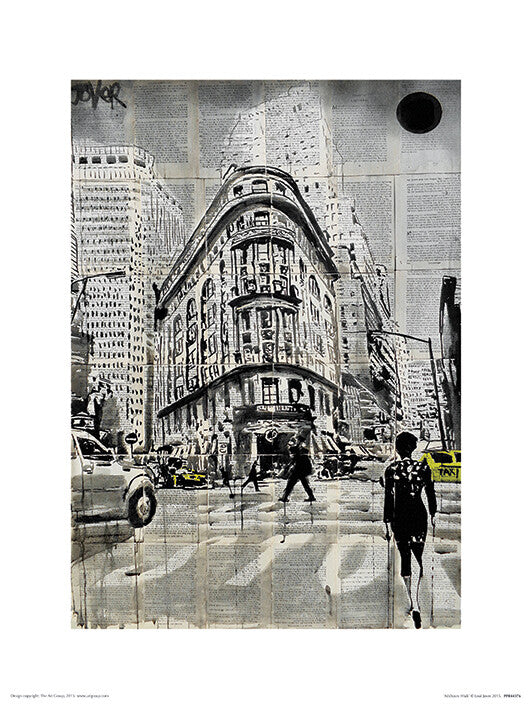Kunstdruck Loui Jover - Midtown Walk, 60 × 80 cm