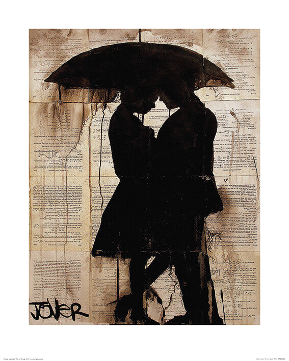 Kunstdruck Loui Jover - Rain Lovers, 40 × 50 cm