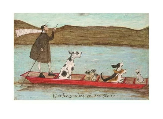 Kunstdruck Sam Toft - Woofing Along on the River, 40 × 30 cm
