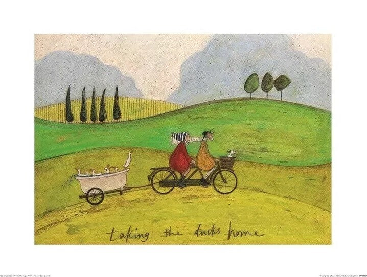 Kunstdruck Sam Toft - Taking the Ducks Home, 40 × 30 cm