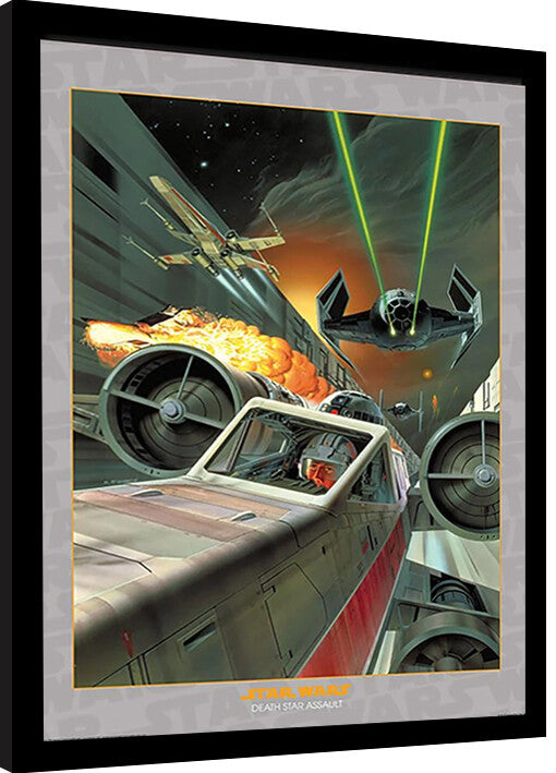 Star Wars - Death Star Assault Gerahmte Poster, Bilder, 30 × 40 cm