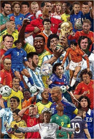 Legendary Footballers Poster, Plakat, 61 × 91.5 cm