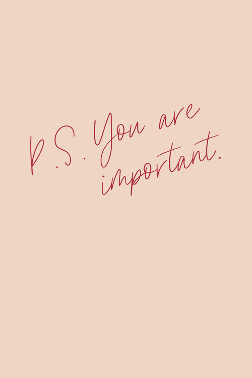 Leinwand Poster, Bilder P.S. You are important, uplusmestudio, 60 × 90 cm