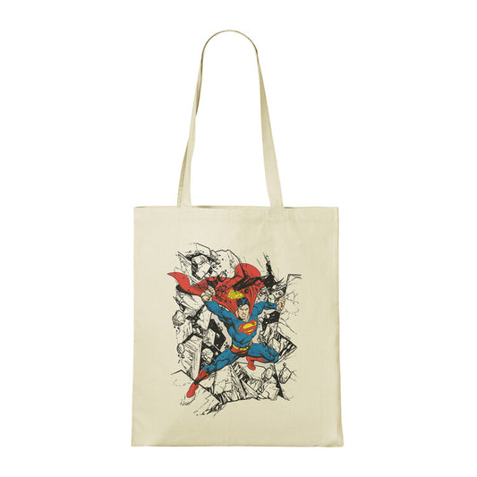 Tasche Superman - Breaking The Wall, 100% Baumwolle