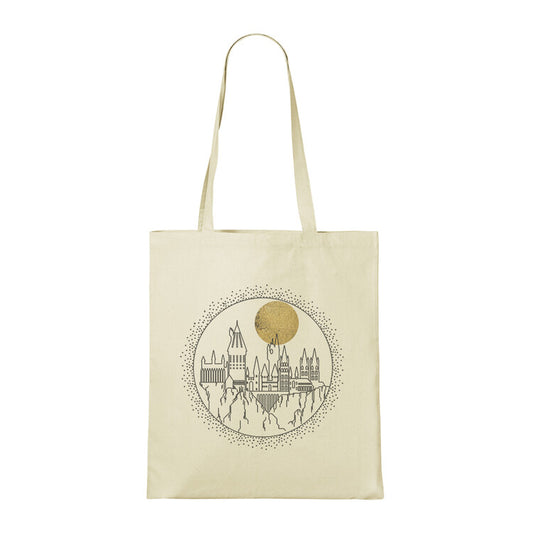 Tasche Harry Potter - Hogwarts Silhoutte, 100% Baumwolle