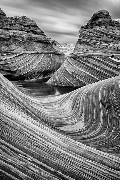 Leinwand Poster, Bilder The Wave in Black and White, Justinreznick, 60 × 90 cm