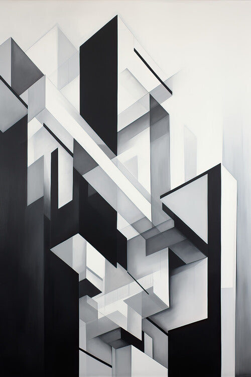 Leinwand Poster, Bilder Abstract background with geometric shapes, 60 × 90 cm