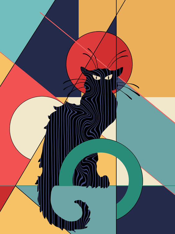 Leinwand Poster, Bilder Le Chat Noir, 60 × 80 cm