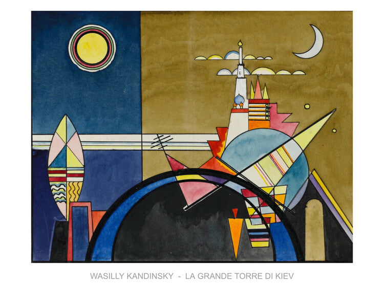 Kunstdruck La Grande Torre Di Kiev, Wassily Kandinsky, 80 × 60 cm