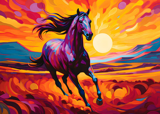 Leinwand Poster, Bilder Horse Run, 90 × 65 cm