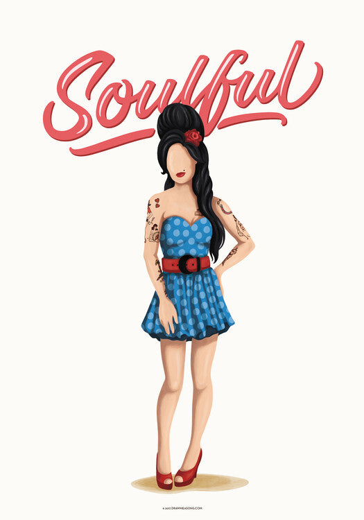Leinwand Poster, Bilder Amy Soulful, Nour Tohme, 70 × 100 cm