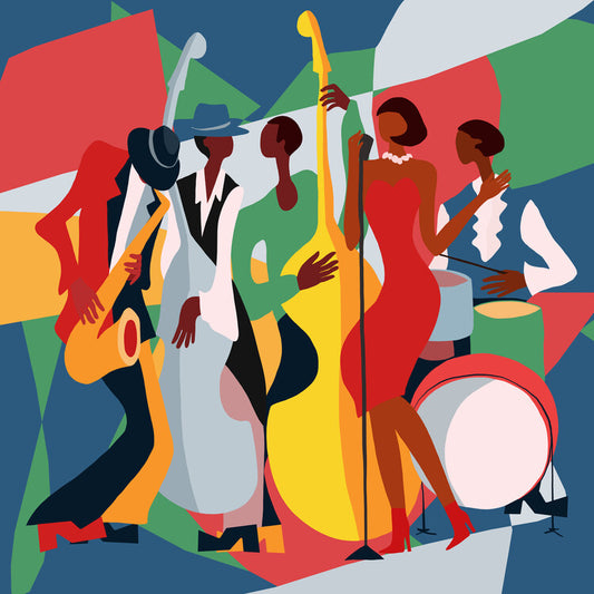 Leinwand Poster, Bilder Jazz, 70 × 70 cm