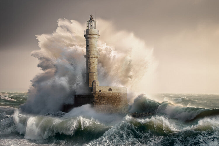 Leinwand Poster, Bilder ChaniaLighthouse, Marcel Egger, 90 × 60 cm