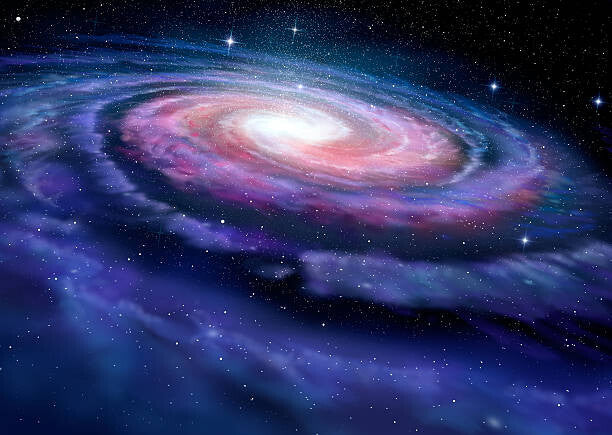 Leinwand Poster, Bilder Spiral galaxy, illustration of Milky Way, alex-mit, 90 × 65 cm
