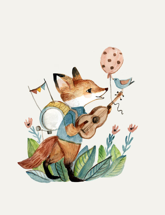 Leinwand Poster, Bilder Singing fox, 70 × 90 cm
